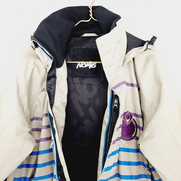 Nomis Women's Waterproof Striped Casual Zip Up Winter Ski Jacket Z97 - Picture 3 of 14